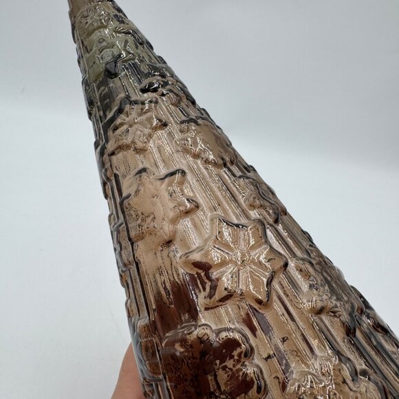 vidrios san miguel recycled glass Large smokey color Christmas Tree Spain - Picture 6 of 9